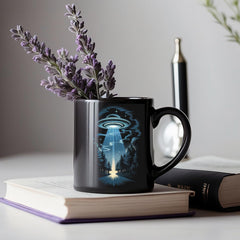 UFO Aliens Flying Saucer - Style - Starry Night Coffee Mug, Gift For Men, Women, Coffee Cups 11oz - 15oz