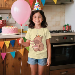 Girls Shirts Size 2-16 Lightweight Trendy Summer Tees Short Sleeve Crew Neck T-Shirts with Button Down