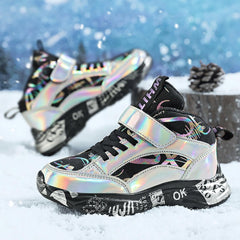 Boys Snow Boots Winter Waterproof Anti-Skid Boots Hiking Outdoor Sneakers Shoes for Unisex Kids(/Little Kid/Big Kid)