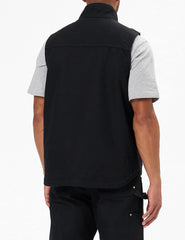 Carhartt Men's 104277 Washed Duck Mock Neck Vest - Sherpa Lined