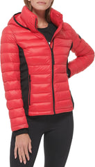 Calvin Klein Women's Water Resistant Casual Lightweight Scuba Side Panels Jacket