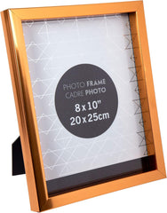Shiny Decorative PS, 8 x 10 inches, Warm Silver Beautiful Metallic Photo Frame, 8" x 10" 65086DC-WS