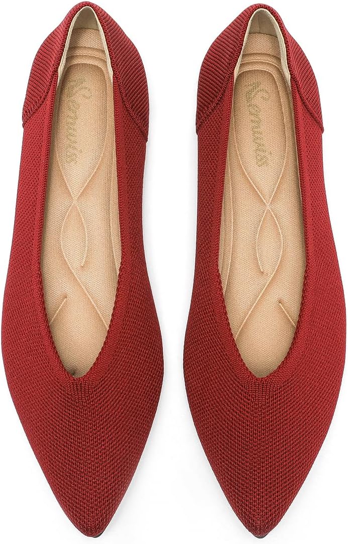 Semwiss Women's Ballet Flats Comfortable Casual Dressy Shoes,Work Flats Office Shoes Pointed Toe Leopard Flats.