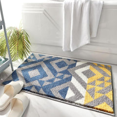 Bathroom Rugs 24×16 Inch Bath Mat Soft Water Absorbent Bath Rug Non Slip Shower Carpet Machine Washable Pad Quickly Drying Bath Carpet Floor Mat for Bathroom Kitchen Entrance Tub