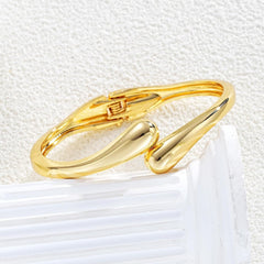 Gold Silver Bangle Bracelets for Women Chunky Non Tarnish Trendy Jewelry