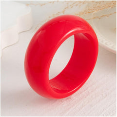 Colorful Resin Bangles for Women Trendy Chunky Acrylic Cuff Irregular Wristbands