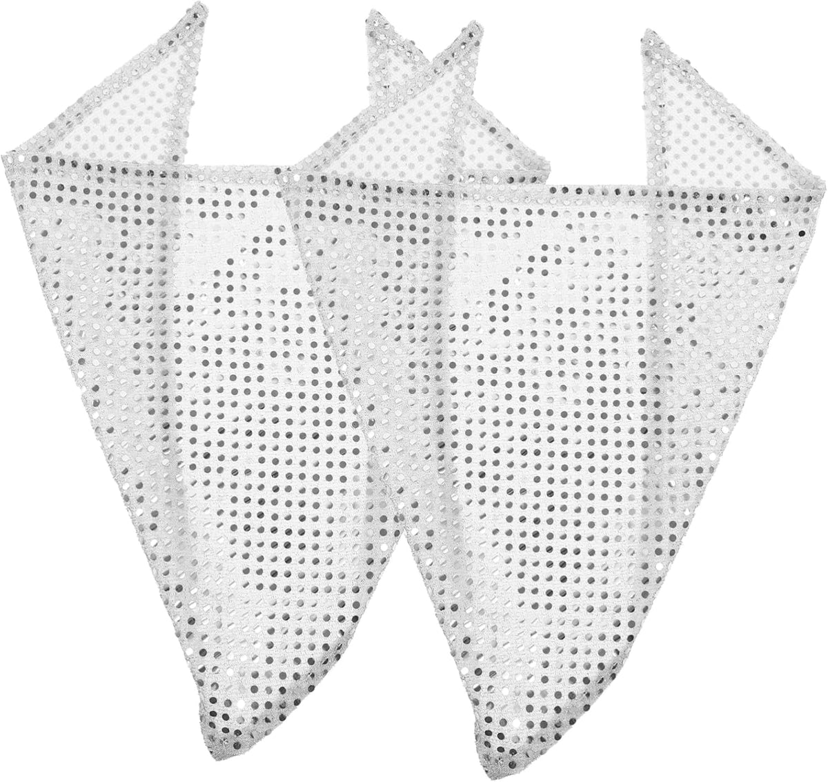 2PCS Shiny Sequin PET Bandana Triangle Scarf for Dogs Reversible Dog Neck Scarf Sturdy and Stylish Saliva Towel for Small to Medium Pets