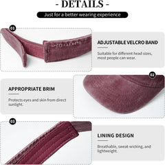 Bourbon Goes in Wisdom Comes Out Sun Visor Hats for Women Men Adjustable Sports Baseball Black