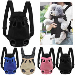 Double Shoulder Breathable Portable Travel Pet Dog Carrier Backpack Mesh Carrier Front Bag for Small Dog Cats Outdoor (S,blue)