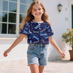 GzzxiailgGraphic Kids T Shirt, Girl Creative Print Crewneck Shirts, Girls Short Sleeve Tees for 2-16 Years