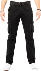 X RAY Mens Cargo Pants, Soft Cotton W/Deep Pockets & Belt Cargo Pants for Men Work and Travel