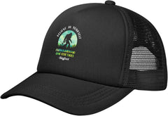 UFO Alien and Bigfoot Moon Mesh Baseball Cap Casual Trucker Hats Adjustable Hats Mesh Running Hat
