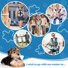 YUDODO Pet Dog Carrier Backpack Adjustable Dog Front Carrier, Legs Out Easy-Fit Dog Travel Backpack Carrier for Hiking Camping for Small Medium Dogs Cats and Rabbit (Small (Pack of 1), A-Black)