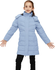 Wantdo Girl's Puffer jacket Warm Insulated Winter Coat Lightweight Water-Resistant Padded Parka with Hood