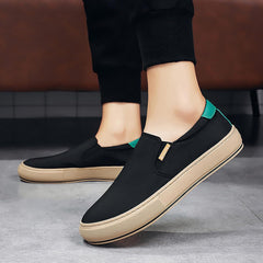 Men's Slip on Walking Shoes Casual Dressy Memory Foam Breathable Fashion Low Top Canvas Sneakers Non Slip Travel Jogging Training Gym Shoes Wide Width