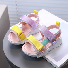 IWIHMIV Sport Sandals for Boys Girls Summer Breathable Sandals Toddler Boys Closed Toe Athletic Outdoor Walking Sandals