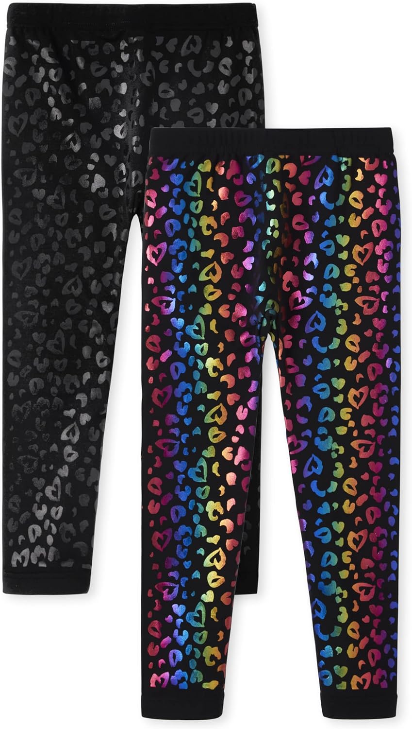 The Children's Place Girls' Fleece Lined Leggings 2 pack