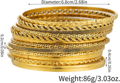 Gold Bangle Bracelets for Women Stacked Jewelry Gift