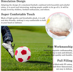 zhidiloveyou 9" Plush Soccer Ball Stuffed Toy, Plush Football Pillow Soccer Gift for Kids, Yellow-Green