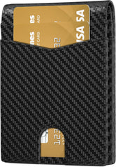 Auskang Wallet for Men, Classic Bifold Mens Wallet, Minimalist Slim wallet Credit Card Holder, Genuine Leather, Black (Grid Pattern)