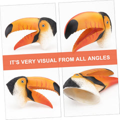 BESPORTBLE 1Pc Decorative Toucan Hand Puppet for Interactive Performance Gloves for Imaginative Play and Communication Skills Development Red