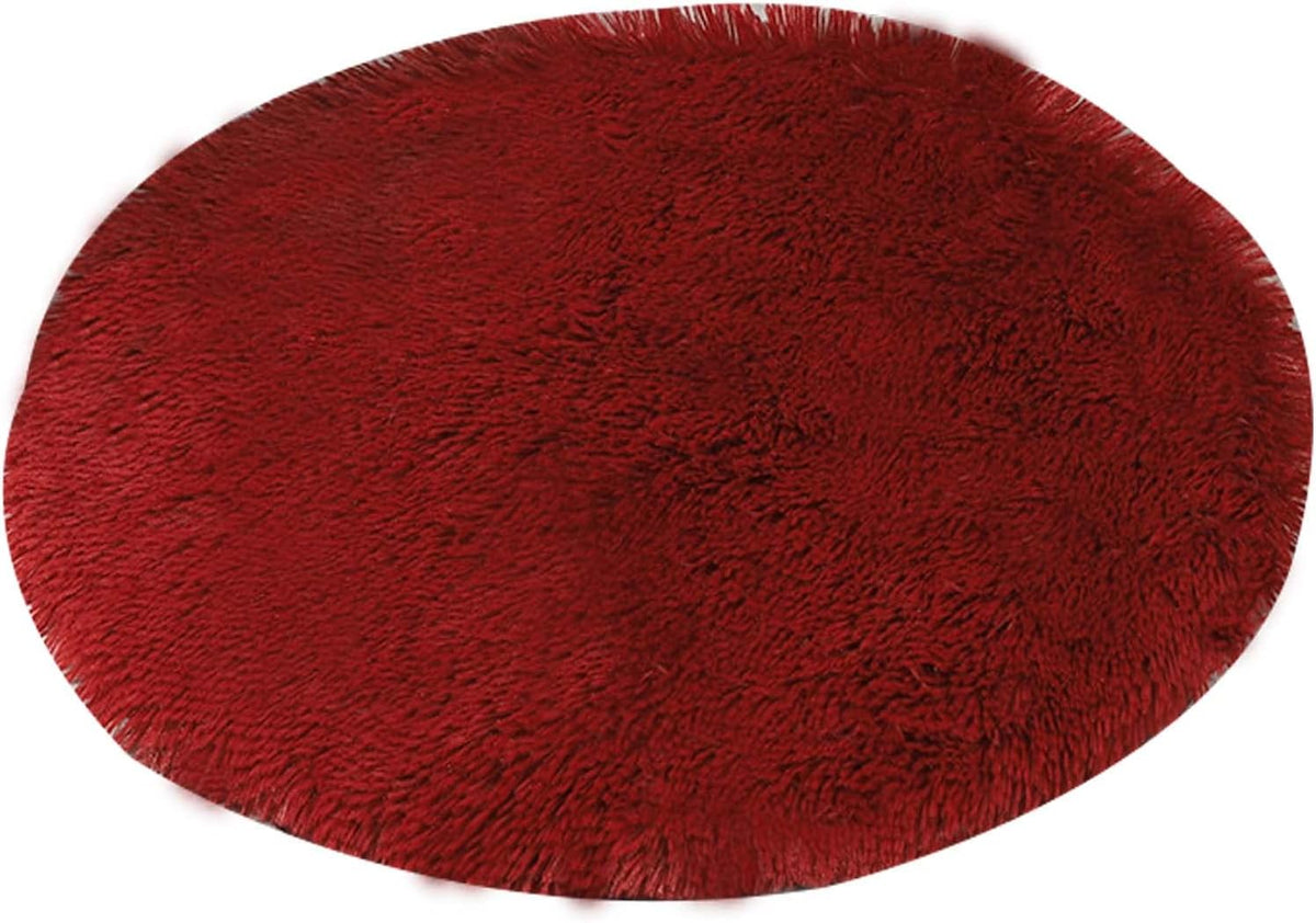 Dog Bed Mat Soft Plush Dog Bed Washable Cat Bed Mat Soft Warm Blanket for Dog Light Coffee Diameter 40cm