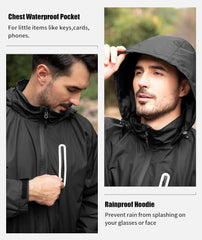 SWISSWELL Men's Waterproof Golf Rain Suit Rain Gear Jacket and Pant Outdoor Lightweight Hooded Raincoat