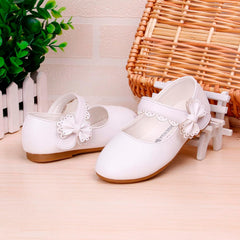 Girls Dress Shoes Toddler Flower Girl Little Kids Mary Jane Ballet Flats Bow Wedding School Party Communion Shoes