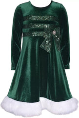 Bonnie Jean Girls' Velour Dress