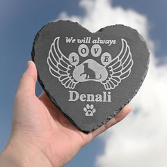 Dog Memorial Gift Personalized Dog Memorial Stone - Pet Memorial Gifts for Cats - Sympathy Gifts for Loss of Dog - Gifts for Loss of Dog - Dog Remembrance Gift, 4''×4''/10×10cm