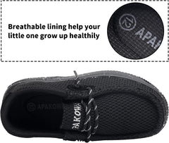 Apakowa Kids Boys Girls Loafers Slip-On Casual Walking Shoes Comfortable & Lightweight (Toddler/Little Kid/Big Kid)