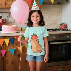 Girls Short Sleeves Shirt for Kids Age 2-16 Comfortable Tops for Girls Henley Collar Shirts for Travel Outdoor