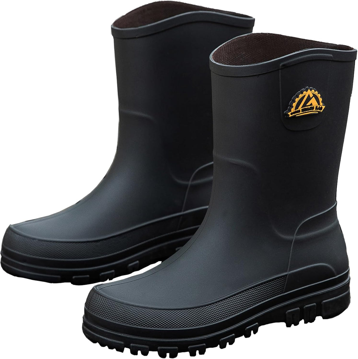 Waterproof Garden Rain Boots for Men Breathable Lightweight Mid Calf Deck Fishing Outdoor Slip Resistant Shoes