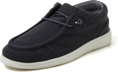Dearfoams Men's Rhett Lightweight Washable Slip on Closed Black Sneaker