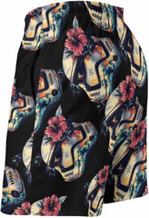 Tropical Stormtrooper Floral Print Men's Swim Trunks Quick Dry Hawaii Board Shorts Mesh Lining Beach Swimwear with Pockets