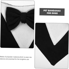 Dog Bandanas Bow Decor Stylish Polyester Pet Scarf for Dogs Triangular Bib for Birthdays and Special Occasions