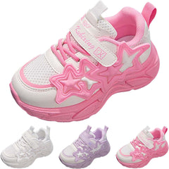 IWIHMIV Toddler Boy Tennis Shoes Girl Sneakers Kids Athletic Running Shoes Breathable Flat Bottom Walking Sneakers