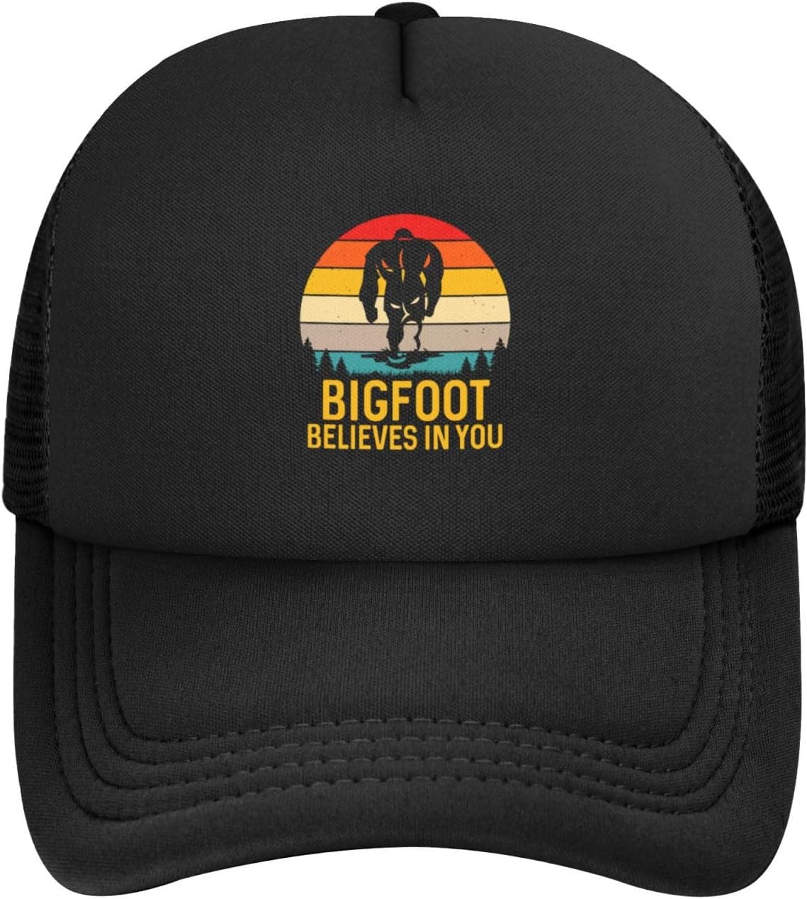 Vintage Bigfoot Mesh Baseball Cap Casual Trucker Hats Adjustable Hats Mesh Running Hat