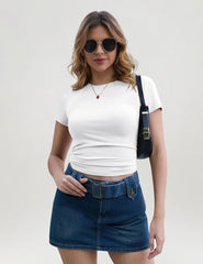 CE' CERDR 3/5 Pack Womens T Shirts Crew Neck Short Sleeve Shirts for Women Casual Basic Fitted Stretchy Tee Tops