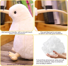 CHELEI2019 7.9" Kiwi Bird Stuffed Animal Plush Cute White Soft Pillow Toy,Gifts for Kids