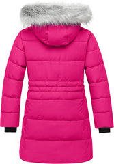ZSHOW Girls' Winter Coat Long Hooded Parka Soft Fleece Puffer Jacket with Removable Hood