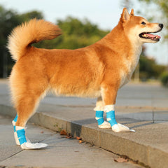 Dog Boots, 20 Pet Shoes, Waterproof Puppy Paws Protector with Adjustable Strap, Woven Fabric paw Protection Boots for Small, Medium, Large Dogs, Puppies, Cats, Kittens for Indoor and Outdoor