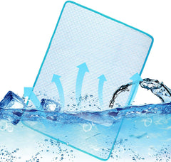 Cooling Mat Pad for Dogs Cats Ice Silk Cooling Bed for Dogs Ice Bed for Cats Pet Mats for Cats Bed Dog Pad Pupy Pad for 5Kg Pet (S/50X40CM)