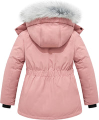 wantdo Girl's Winter Coat Waterproof Puffer Jacket Warm Hooded Parka