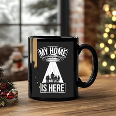 My Ride | Alien Flying Saucer UFO Abduction T b Coffee Mug, Gift For Men, Women, Coffee Cup 11oz - 15oz