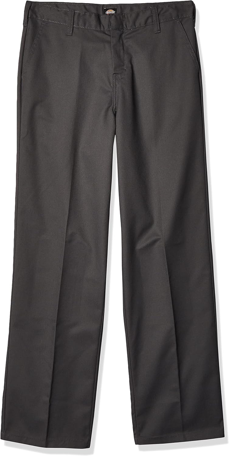 Dickies Boy's Flexwaist Flat Front Straight Leg School Uniform Pants – Adjustable Uniform Trousers for Schoolwear