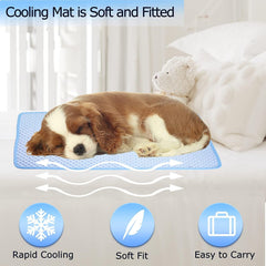 Dog Cooling Mat Washable Ice Silk Folding Cooling Dog Bed Pet Cooling Pad Mat for Dogs Cats Bed Summer Cooling Pad