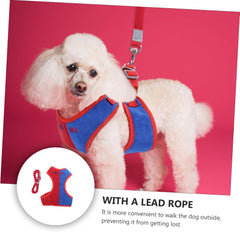 1set Pet Vest Harness Leash Clips Breathable Mesh Design for Cats and Dogs Adjustable No-Choke Walking Gear for Outdoor Activities for Safe and Comfortable Pet Walks