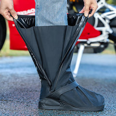 Reusable Boot Nonslip Rain Shoes Rain Gear with Zippers Folding Rain Snow Shoes