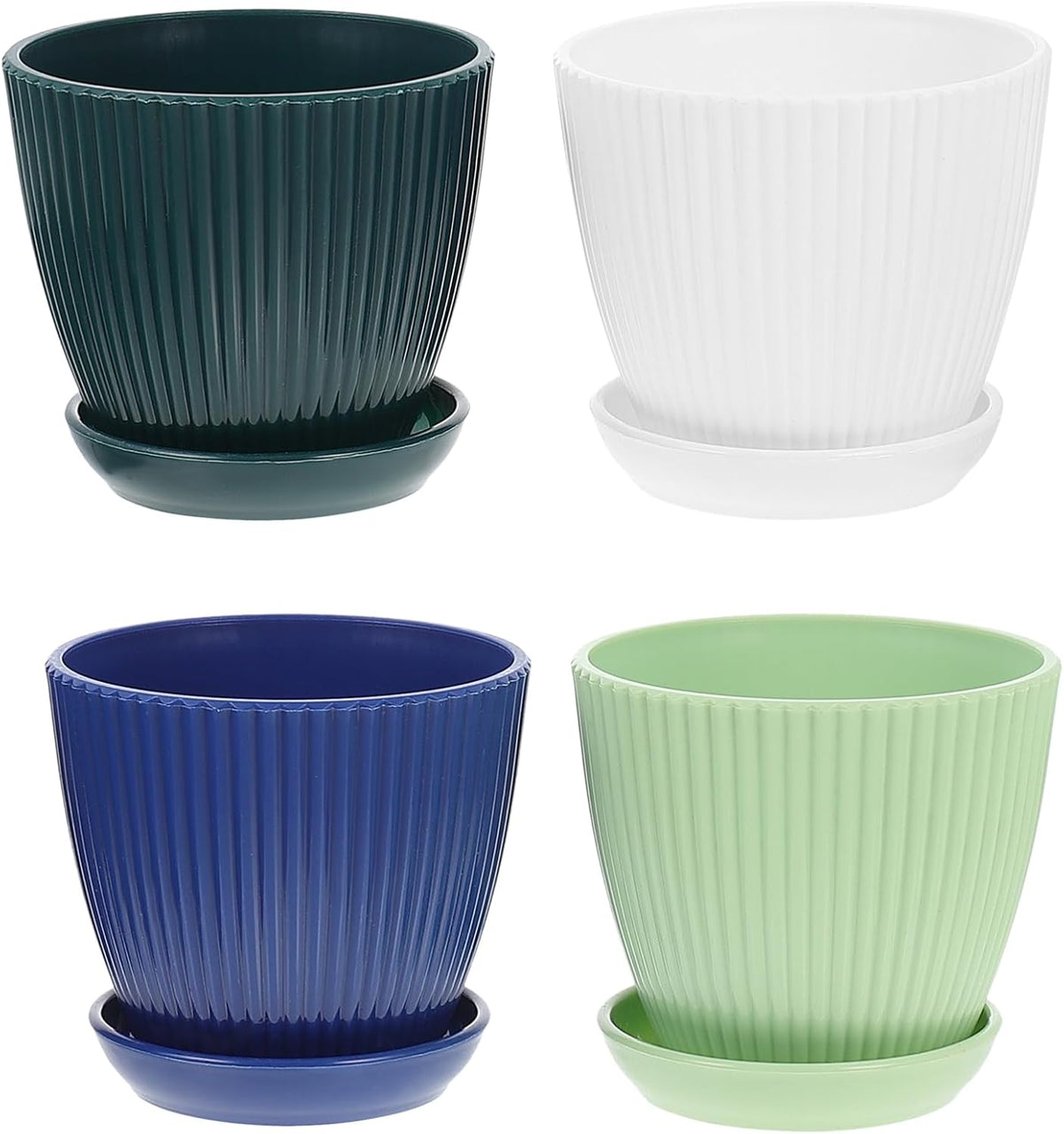 KESYOO 4pcs Decorative Plastic Planters Flowerpots with Elegant Design for Indoor and Outdoor Gardening for Succulent Plants Home and Office Decor